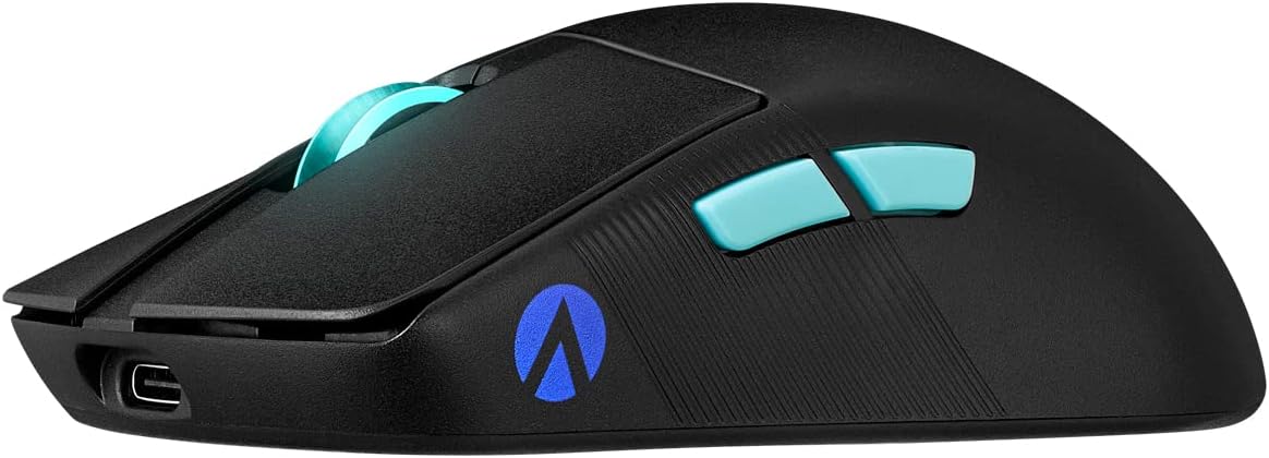 Asus ROG Harpe Ace Aim Lab Edition Wireless Gaming Mouse, 54 g Lightweight, 2.4GHz RF, Bluetooth, 36K DPI Sensor, 5 Buttons, ROG SpeedNova, ROG Omni Receiver, Esports & FPS Gaming, Black