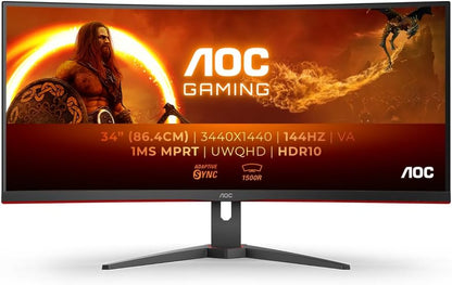 AOC 27 inch Gaming Monitor 27G2ZNE/BK/01 | 1920 x 1080 | 240Hz | 250 cd/m | HDMI 2.0 x 2, Display Port 1.2