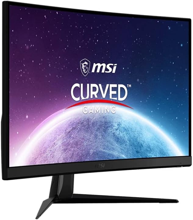 MSI 27 Inch G27C4X Curved Gaming Monitor | 1920 x 1080 | VA Panel | 250Hz | AMD FreeSync Premium | HDR Ready | DisplayPort, HDMI | Wide Color Gamut | Black