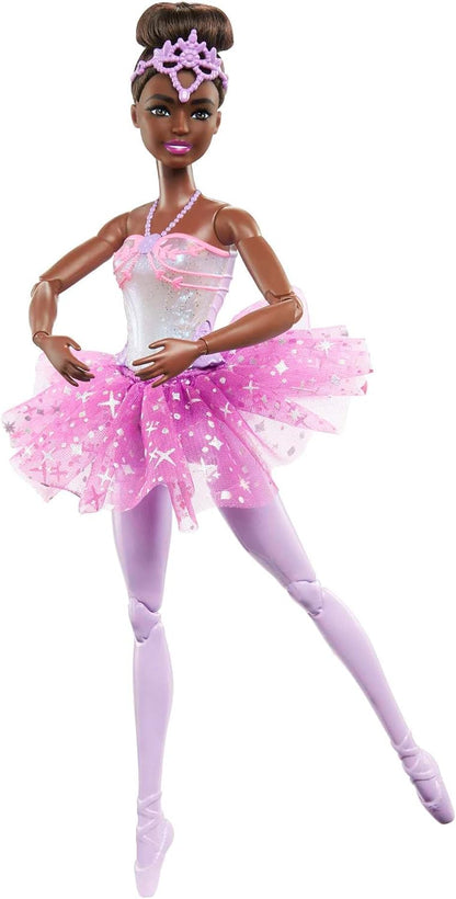 Barbie Dreamtopia Twinkle Lights Ballerina Doll with Blonde Hair & Light-Up Feature Wearing Royal Headband & Pink Tutu, HLC25