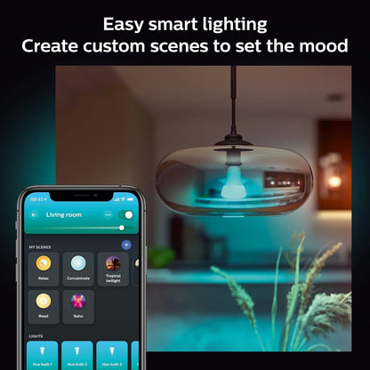 Philips Hue White and Colour Ambiance Smart Light Bulb [E14 Small Edison Screw] with Bluetooth. Works with Alexa, Google Assistant and Apple Homekit