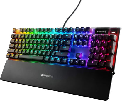 SteelSeries Apex 9 TKL - Mechanical Gaming Keyboard – Optical Switches – 2-Point Actuation – Compact Esports Tenkeyless Form Factor – Hotswappable Switches - English QWERTY Layout