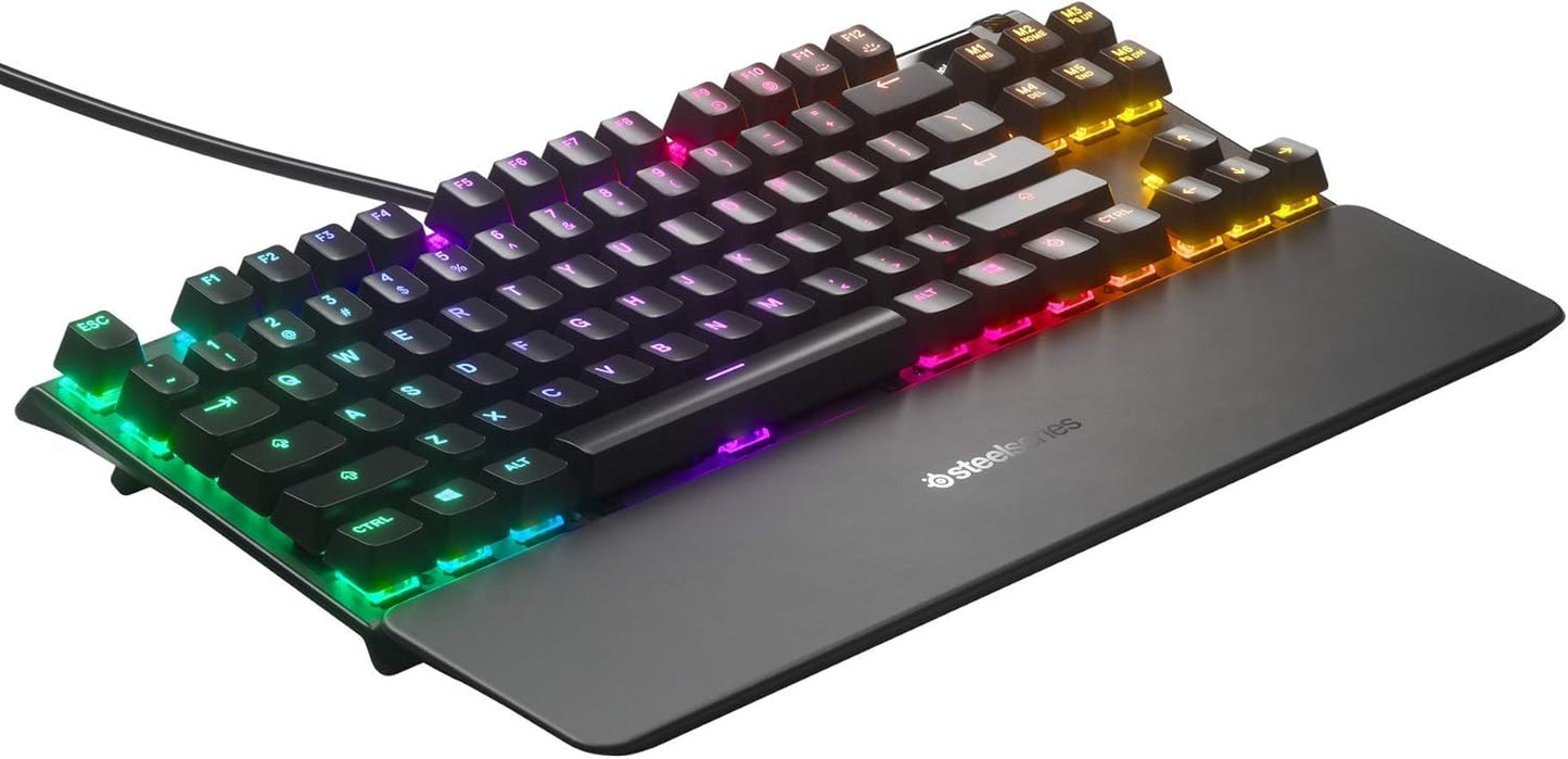 SteelSeries Apex 9 TKL - Mechanical Gaming Keyboard – Optical Switches – 2-Point Actuation – Compact Esports Tenkeyless Form Factor – Hotswappable Switches - English QWERTY Layout