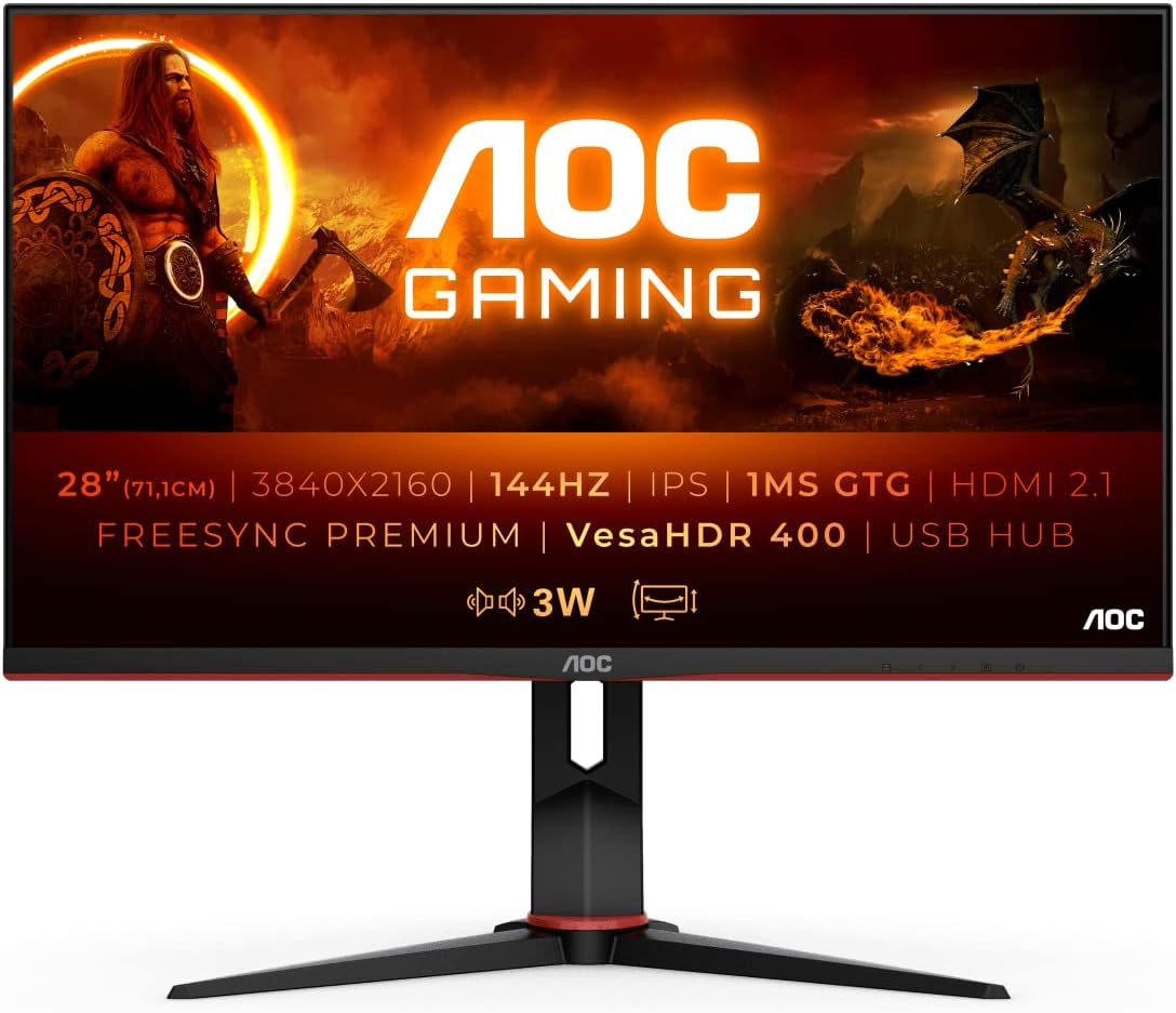 AOC Gaming Monitor CQ27G2SE/BK/01 | 27 Inch | 2560 x 1440 | 165Hz | 250 cd/m | HDMI 2.0 x 2, Display Port 1.2