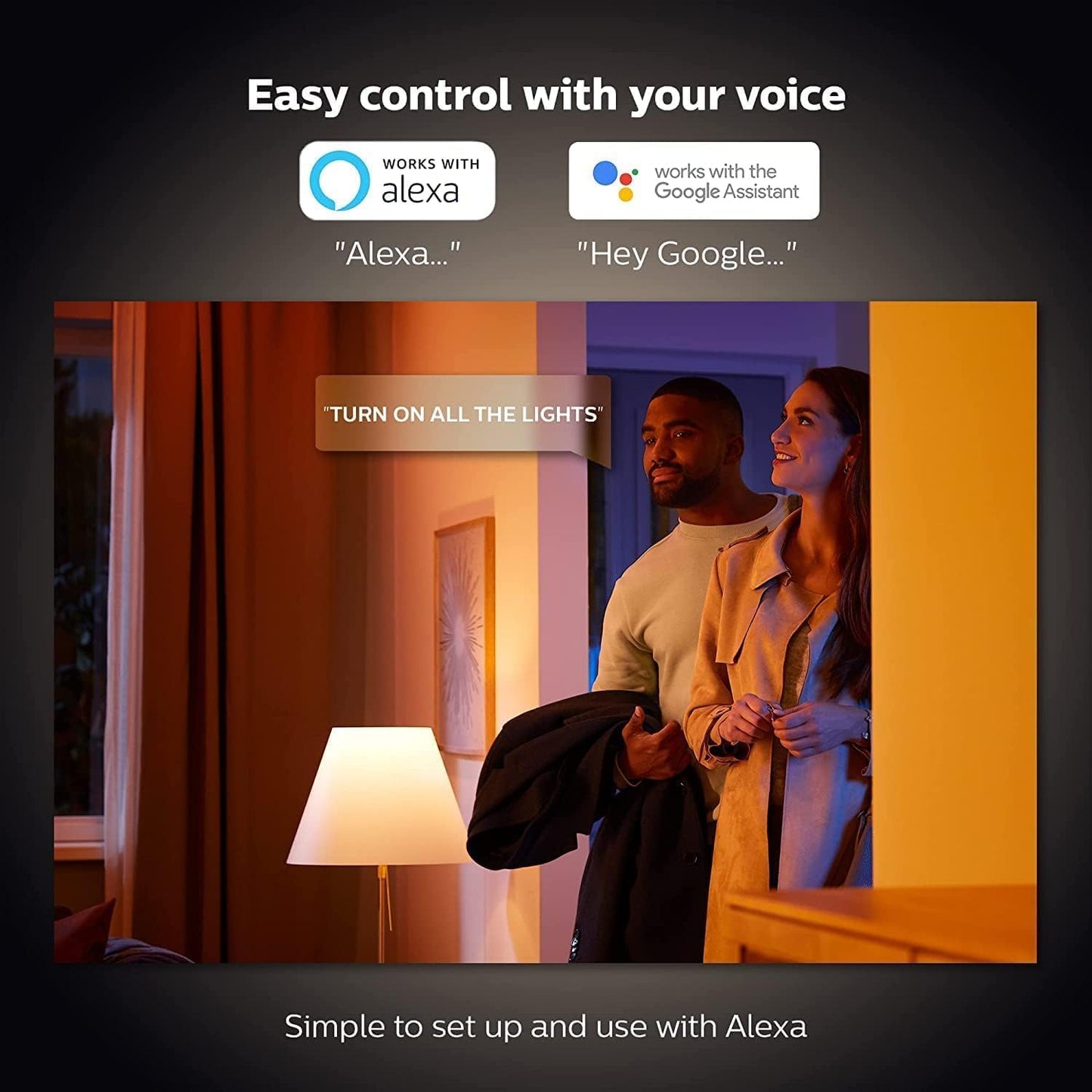 Philips Hue White & Colour Ambiance Smart Bulb Twin Pack LED [B22 Bayonet Cap] - 1100 Lumens (75W Equivalent). Works with Alexa, Google Assistant and Apple Homekit, 2 Count (Pack of 1)