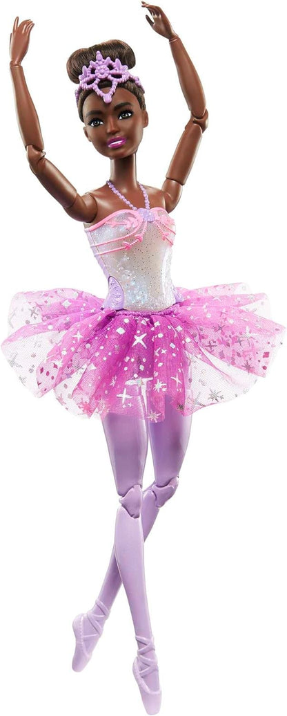 Barbie Dreamtopia Twinkle Lights Ballerina Doll with Blonde Hair & Light-Up Feature Wearing Royal Headband & Pink Tutu, HLC25