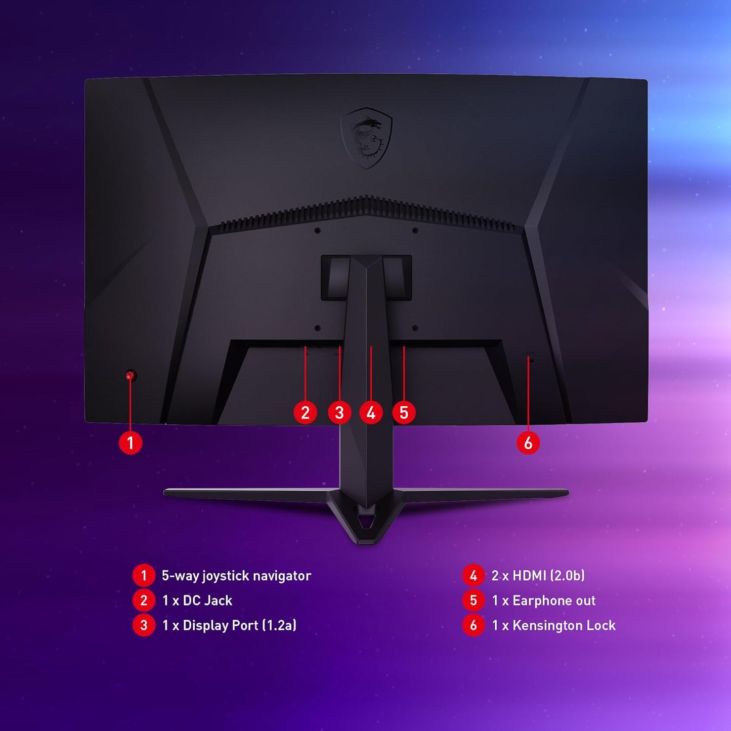 MSI 31.5 Inch G32CQ4 E2 Gaming Monitor | 2560 x 1440 | VA Panel | 170Hz | Adaptive Sync | DP 1.2a, HDMI 2.0b CEC | 1500R