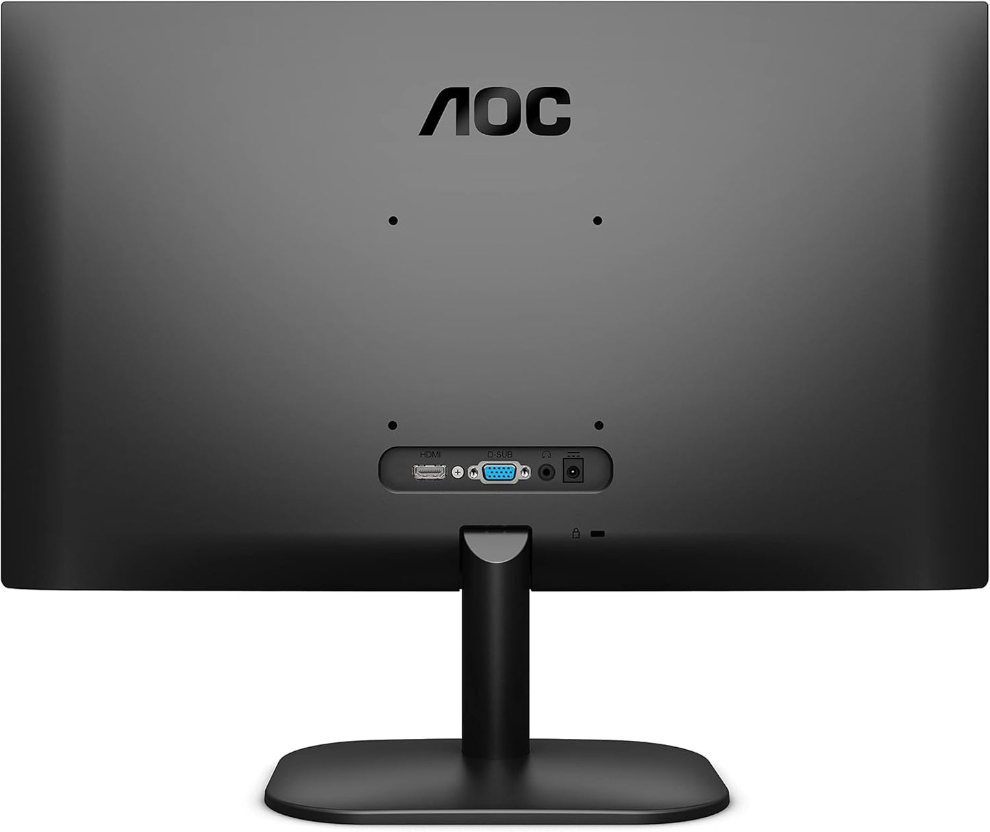 AOC 23.8 Inch 24B3HM/01 Monitor | 1920 x 1080 | 75Hz | FreeSync, Low Blue light, Flicker Free, Frameless design | 250 cd/m | HDMI, VGA