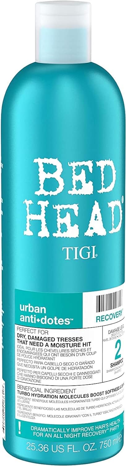 Bed Head by TIGI | Recovery Shampoo and Conditioner Set | Professional Moisturising Hair Repair Treatment | Ideal For Dry And Damaged Hair | 750 ml ( Pack of 2)