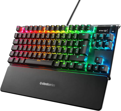 SteelSeries Apex 9 TKL - Mechanical Gaming Keyboard – Optical Switches – 2-Point Actuation – Compact Esports Tenkeyless Form Factor – Hotswappable Switches - English QWERTY Layout