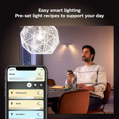 Philips Hue White and Colour Ambiance Smart Light Bulb 2 Pack 75W - 1100 Lumen [E27 Edison Screw] With Bluetooth. Works with Alexa, Google Assistant and Apple Homekit