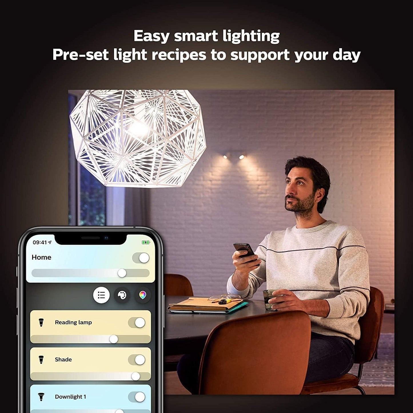 Philips Hue White & Colour Ambiance Smart Bulb Twin Pack LED [B22 Bayonet Cap] - 1100 Lumens (75W Equivalent). Works with Alexa, Google Assistant and Apple Homekit, 2 Count (Pack of 1)