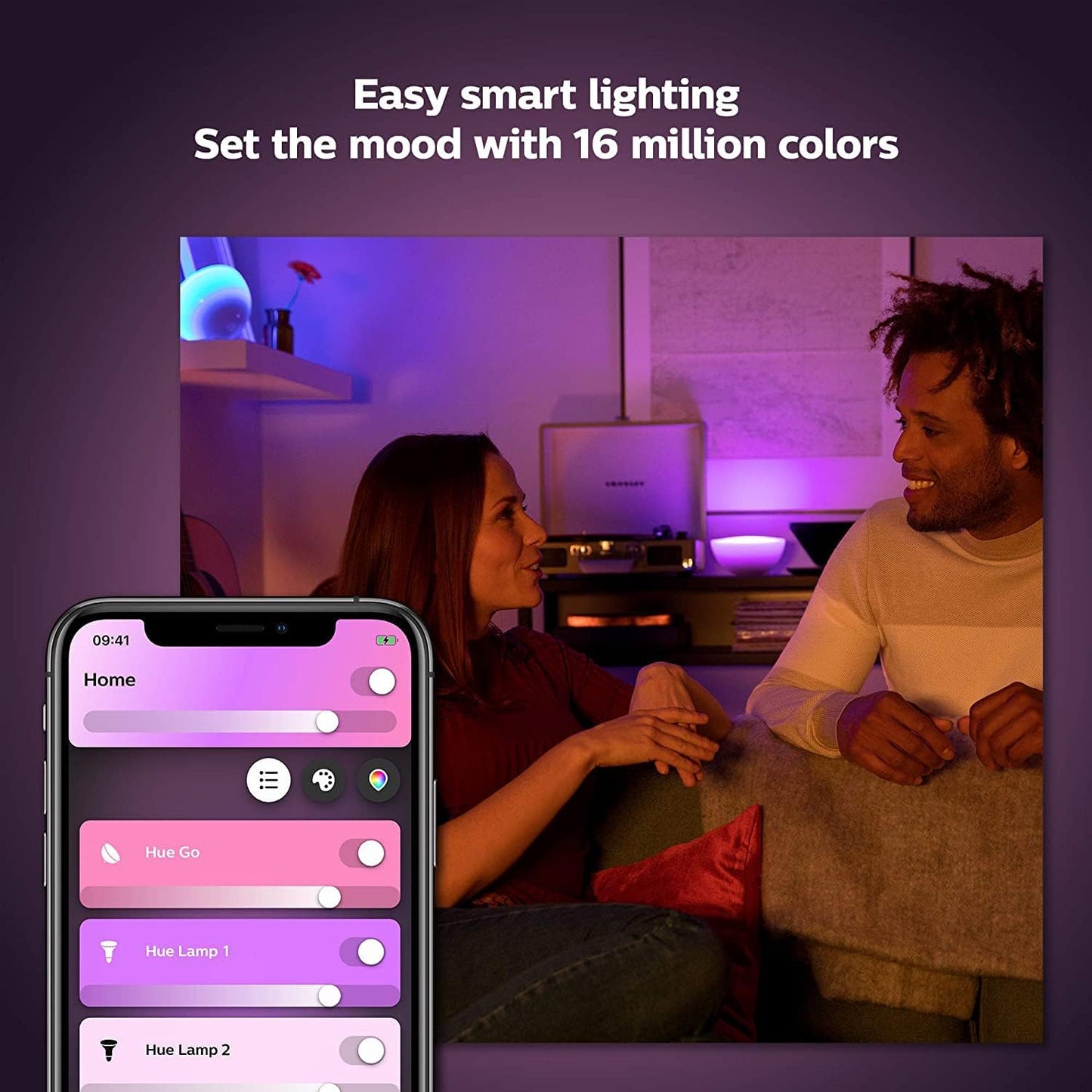 Philips Hue Go 2.0 White & Colour Ambiance Smart Portable Light with Bluetooth, Works with Alexa and Google Assistant (Pack of 1)