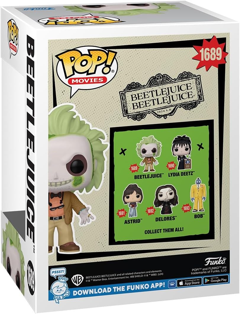 Funko Pop! Movies: Beetlejuice Beetlejuice - Beetlejuice w/CHASE - Collectable Vinyl Figure - Gift Idea - Official Merchandise - Toys for Kids & Adults - Movies Fans