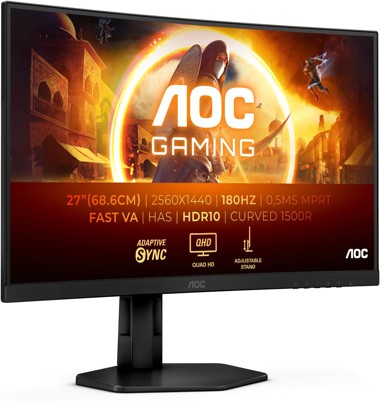 AOC 27 inch Gaming Monitor 27G2ZNE/BK/01 | 1920 x 1080 | 240Hz | 250 cd/m | HDMI 2.0 x 2, Display Port 1.2