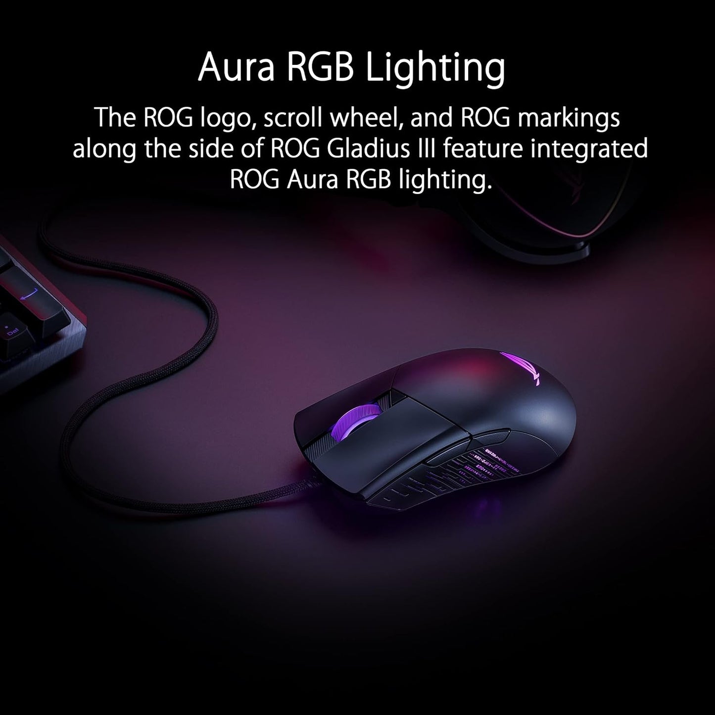 Asus ROG Harpe Ace Aim Lab Edition Wireless Gaming Mouse, 54 g Lightweight, 2.4GHz RF, Bluetooth, 36K DPI Sensor, 5 Buttons, ROG SpeedNova, ROG Omni Receiver, Esports & FPS Gaming, Black