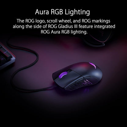 Asus ROG Harpe Ace Aim Lab Edition Wireless Gaming Mouse, 54 g Lightweight, 2.4GHz RF, Bluetooth, 36K DPI Sensor, 5 Buttons, ROG SpeedNova, ROG Omni Receiver, Esports & FPS Gaming, Black