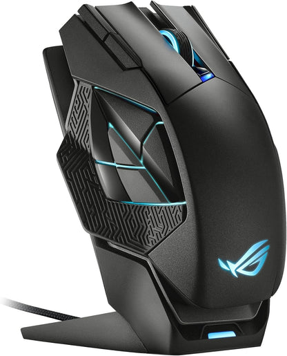 Asus ROG Harpe Ace Aim Lab Edition Wireless Gaming Mouse, 54 g Lightweight, 2.4GHz RF, Bluetooth, 36K DPI Sensor, 5 Buttons, ROG SpeedNova, ROG Omni Receiver, Esports & FPS Gaming, Black