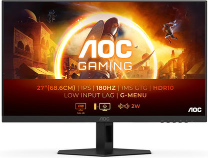 AOC 27 inch Gaming Monitor 27G2ZNE/BK/01 | 1920 x 1080 | 240Hz | 250 cd/m | HDMI 2.0 x 2, Display Port 1.2