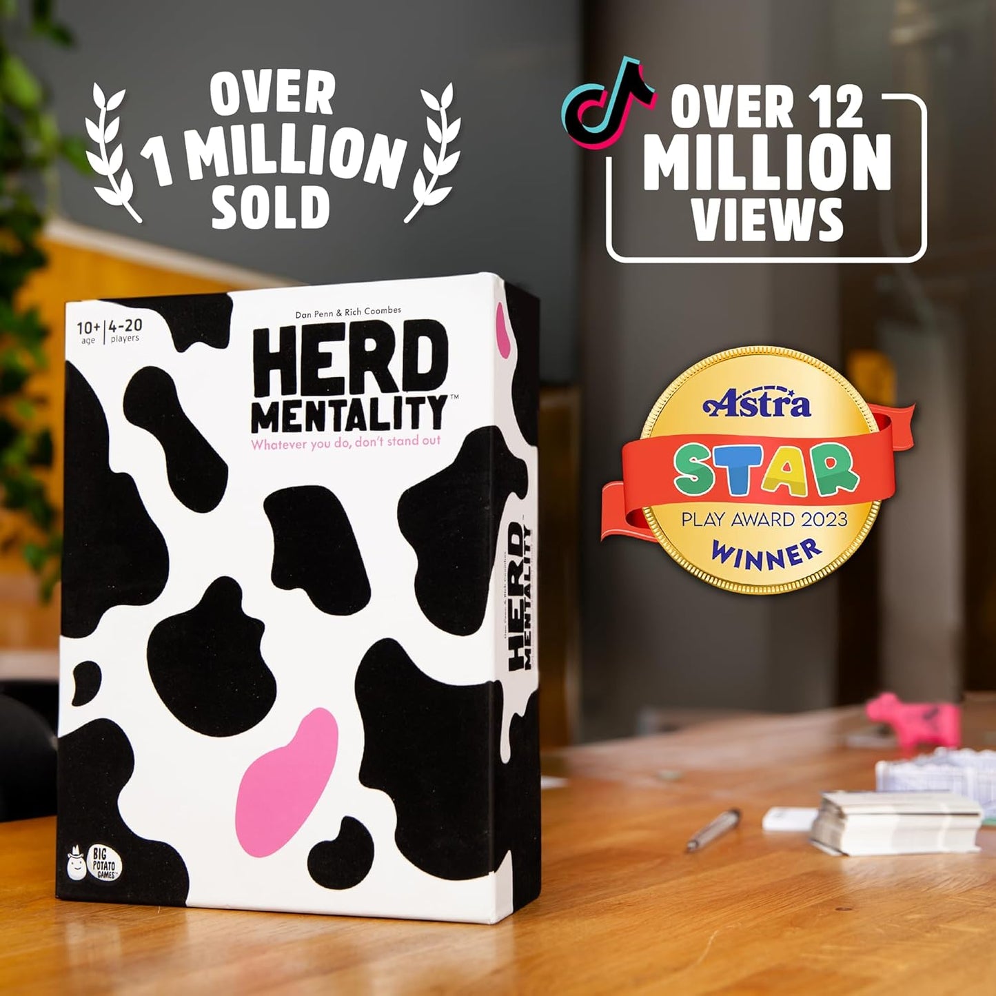 Herd Mentality Board Game: The Udderly Addictive Family Game | The Same Classic Game in a Space Saving Smaller Box