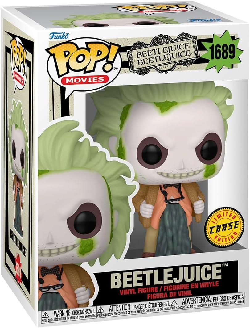 Funko Pop! Movies: Beetlejuice Beetlejuice - Beetlejuice w/CHASE - Collectable Vinyl Figure - Gift Idea - Official Merchandise - Toys for Kids & Adults - Movies Fans