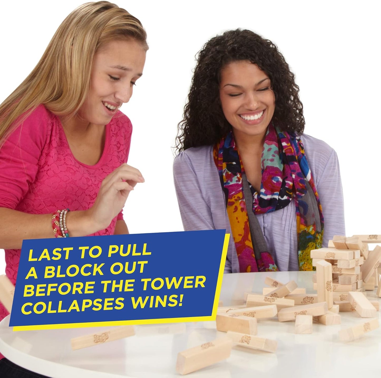 Hasbro Gaming Jenga Classic, Children's game that promotes reaction speed from 6 years