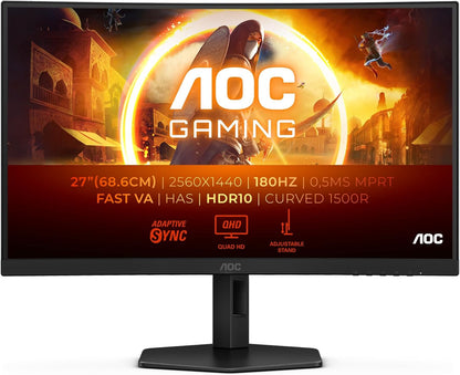 AOC 27 inch Gaming Monitor 27G2ZNE/BK/01 | 1920 x 1080 | 240Hz | 250 cd/m | HDMI 2.0 x 2, Display Port 1.2