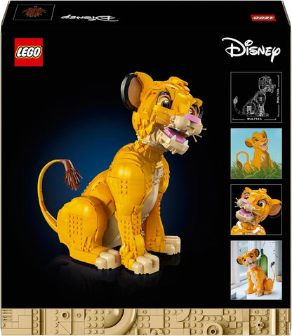 LEGO Disney Young Simba the Lion King, Collectible Animal Figure Building Set, Model Kit for Adults to Build, Home or Office Decor, Nostalgic Gift Idea for Women, Men, Her, Him and Fans 43247