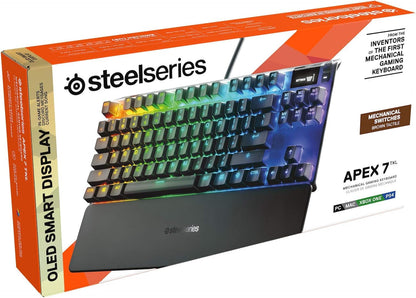 SteelSeries Apex 9 TKL - Mechanical Gaming Keyboard – Optical Switches – 2-Point Actuation – Compact Esports Tenkeyless Form Factor – Hotswappable Switches - English QWERTY Layout