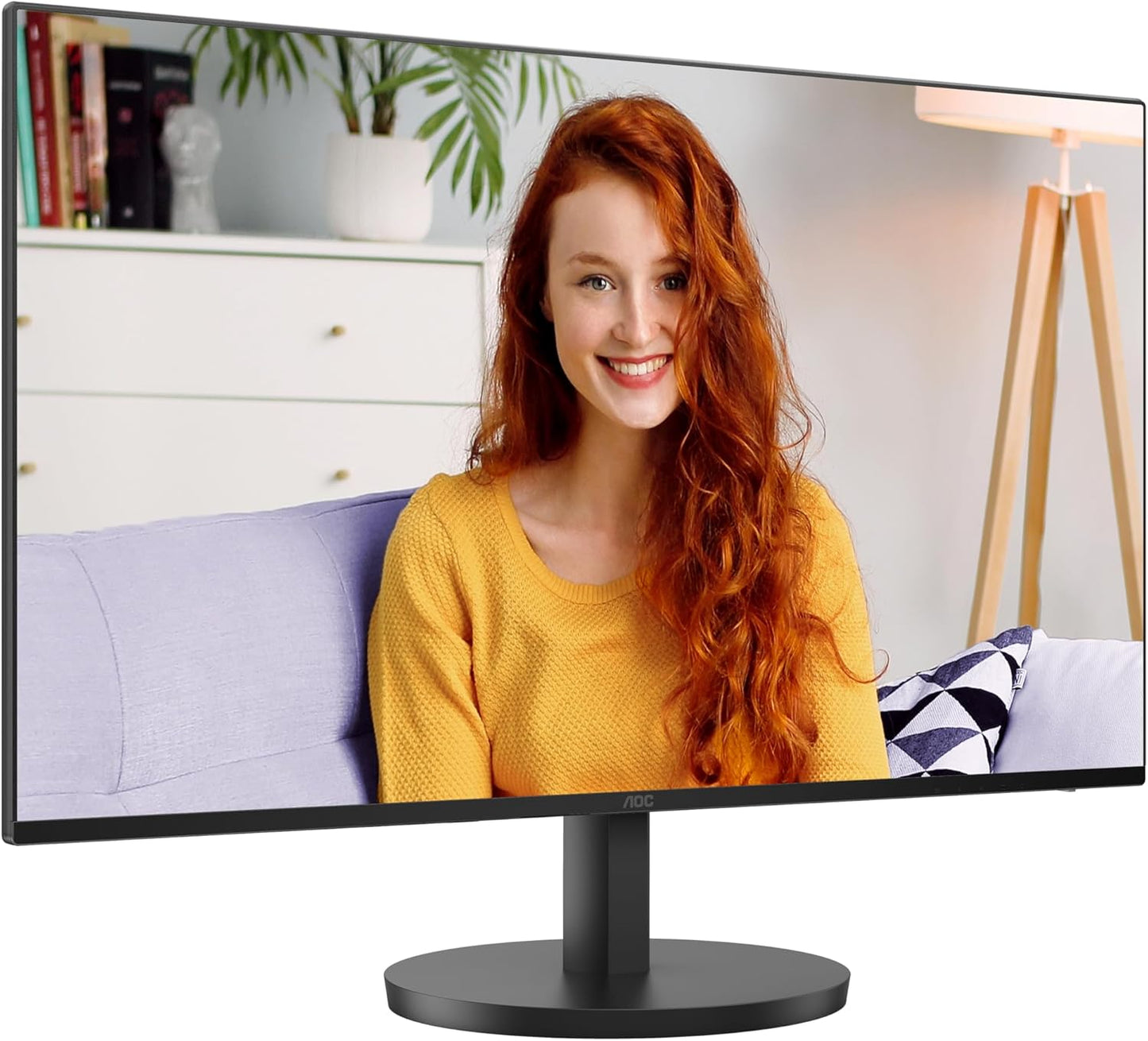 AOC 23.8 Inch 24B3HM/01 Monitor | 1920 x 1080 | 75Hz | FreeSync, Low Blue light, Flicker Free, Frameless design | 250 cd/m | HDMI, VGA