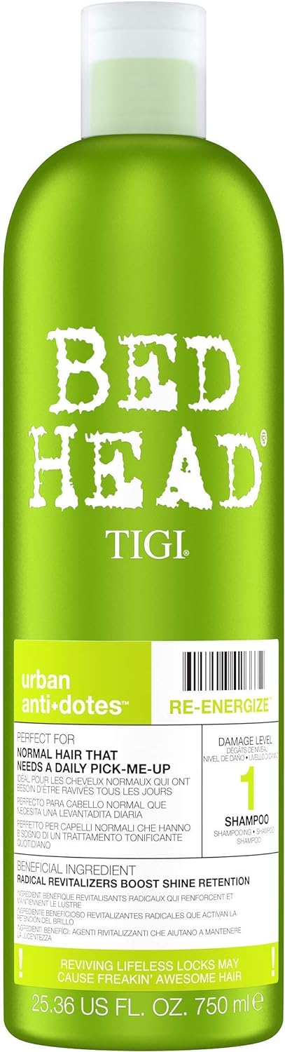 Bed Head by TIGI - Re-Energise Shampoo and Conditioner Set - Deep Cleansing And Conditioning Professional Hair Treatment - Ideal For All Hair Types - 2x750ml