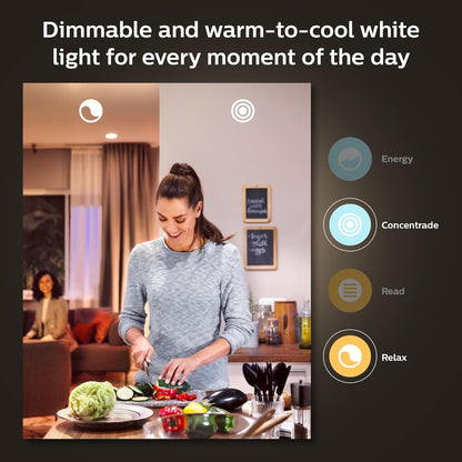 Philips Hue White and Colour Ambiance Smart Light Bulb 2 Pack 75W - 1100 Lumen [E27 Edison Screw] With Bluetooth. Works with Alexa, Google Assistant and Apple Homekit