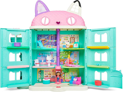 Gabby’s Dollhouse, Purrfect Dollhouse with 2 Toy Figures, 8 Furniture Pieces, 3 Accessories, 2 Deliveries and Sounds, Kids’ Toys for Ages 3 and above