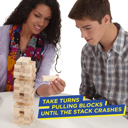 Hasbro Gaming Jenga Classic, Children's game that promotes reaction speed from 6 years