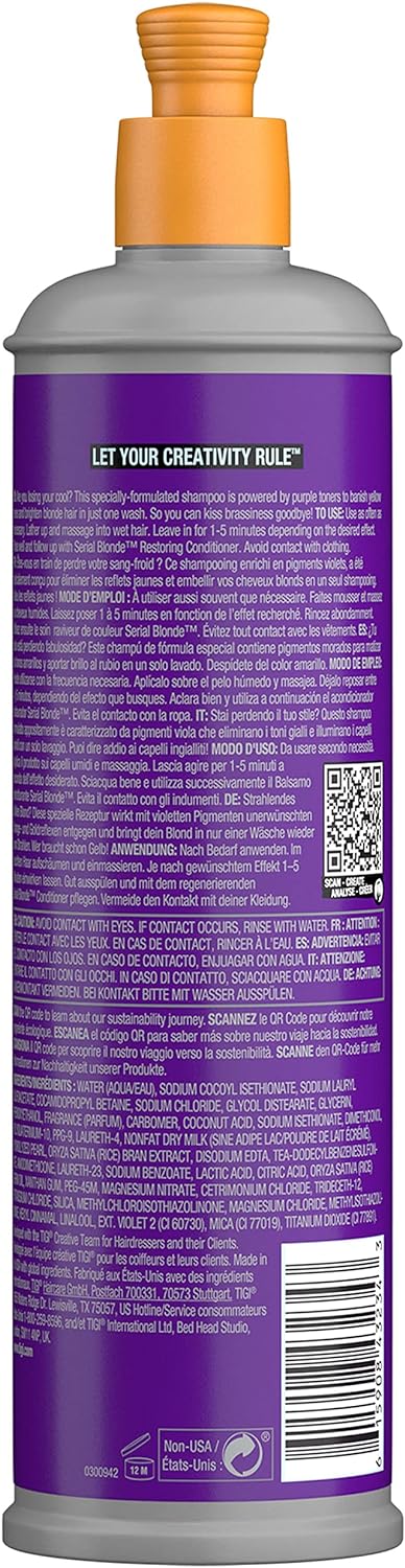 Tigi Bed Head Serial Blonde Purple Toning Shampoo 400ml