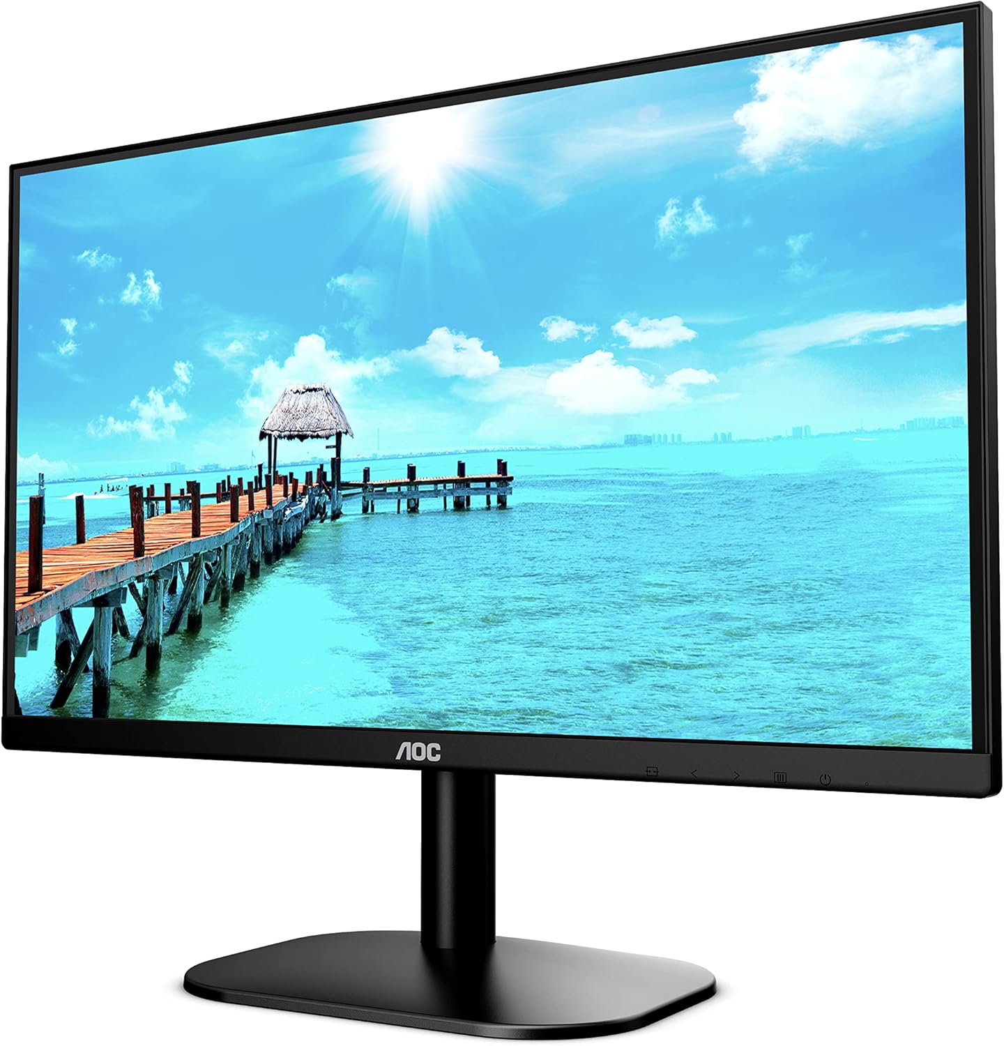 AOC 23.8 Inch 24B3HM/01 Monitor | 1920 x 1080 | 75Hz | FreeSync, Low Blue light, Flicker Free, Frameless design | 250 cd/m | HDMI, VGA