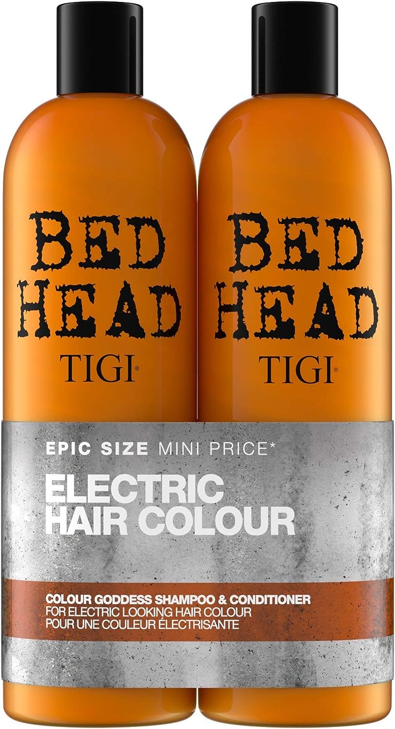 Bed Head by TIGI | Colour Goddess Shampoo and Conditioner Set | Professional Hair Treatment For Coloured Hair | Nourishing And Moisturising | 750 ml (Pack of 2)