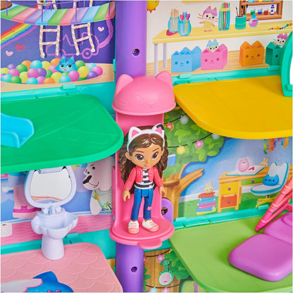 Gabby’s Dollhouse, Purrfect Dollhouse with 2 Toy Figures, 8 Furniture Pieces, 3 Accessories, 2 Deliveries and Sounds, Kids’ Toys for Ages 3 and above