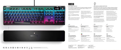 SteelSeries Apex 9 TKL - Mechanical Gaming Keyboard – Optical Switches – 2-Point Actuation – Compact Esports Tenkeyless Form Factor – Hotswappable Switches - English QWERTY Layout