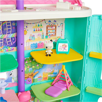 Gabby’s Dollhouse, Purrfect Dollhouse with 2 Toy Figures, 8 Furniture Pieces, 3 Accessories, 2 Deliveries and Sounds, Kids’ Toys for Ages 3 and above