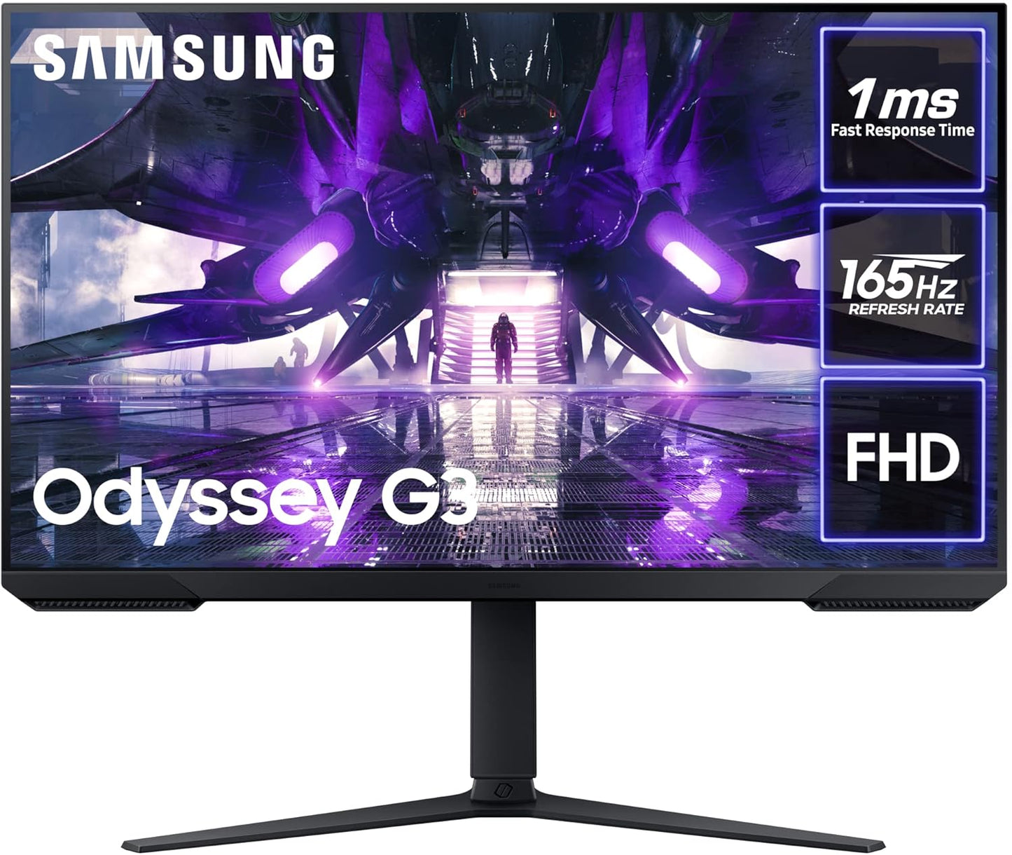 Samsung Odyssey 24 inch Gaming Monitor LS24AG320NUXXU | 1920x1080 | 165Hz | Displayport, HDMI | FullHD 1080p | Height Adjust | Freesync Premium