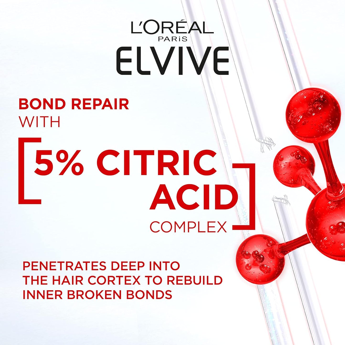 L'Oreal Paris Elvive Bond Repair Conditioner, for Damaged Hair, for Deep Repair, Bonding Hair Care, 150ml