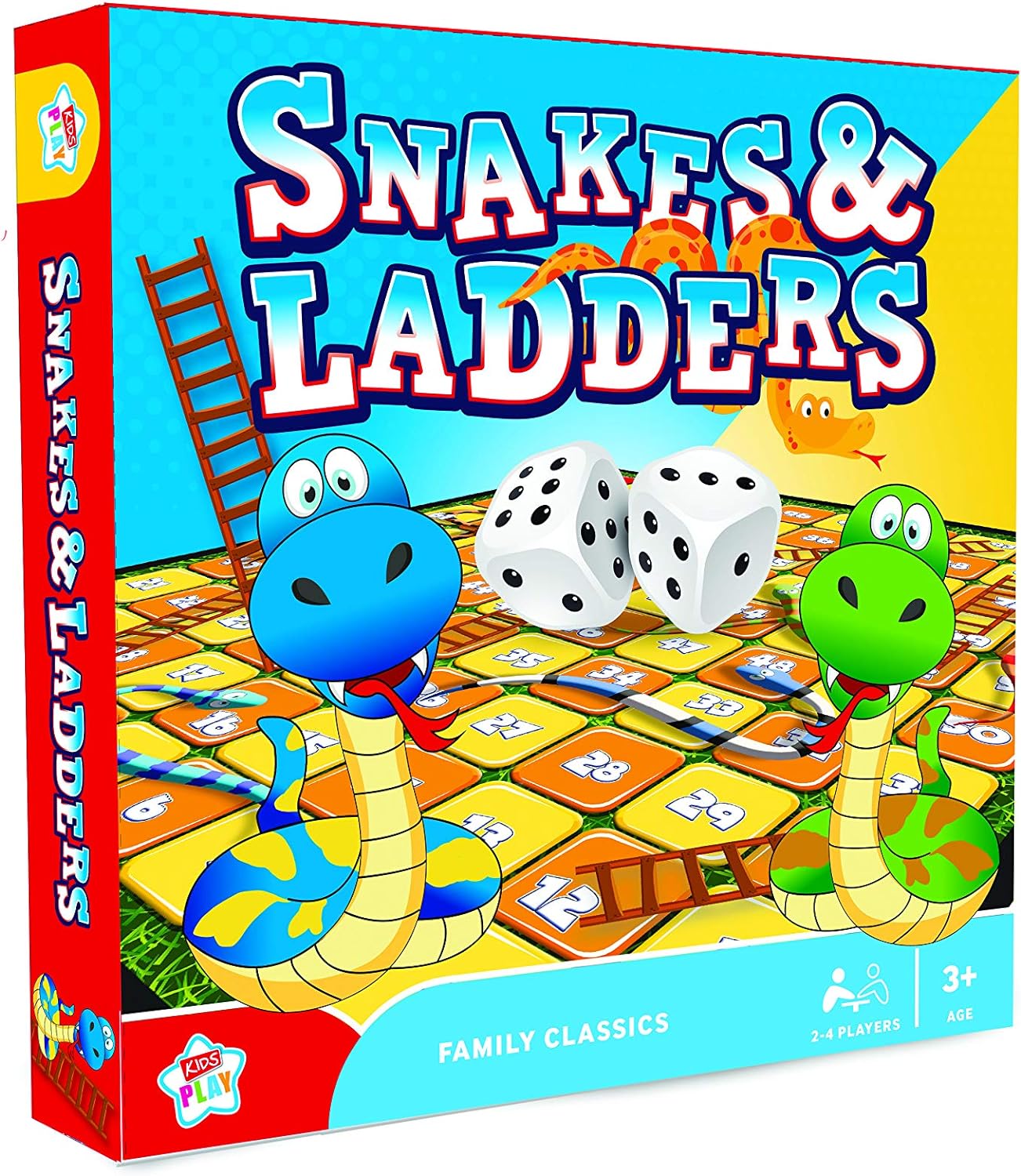 Kids Play Snakes & Ladders Family Classics Board Game (2-6 Players)