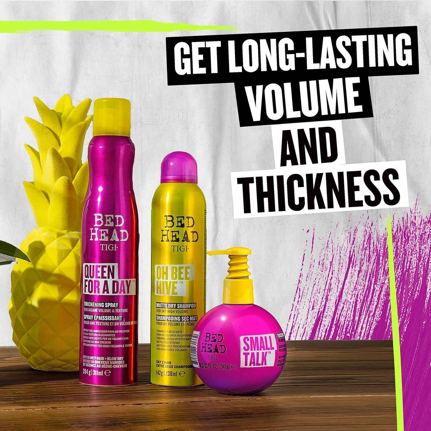 Bed Head by TIGI | Queen For a Day Thickening Hair Volume Spray | Professional Volumising Hair Products | Ideal For Fine, Flat And Thin Hair | 311ml, Packaging may vary