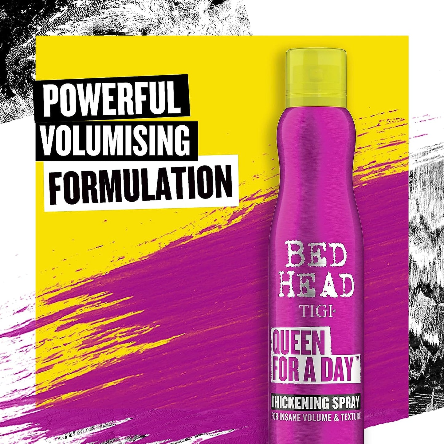 Bed Head by TIGI | Queen For a Day Thickening Hair Volume Spray | Professional Volumising Hair Products | Ideal For Fine, Flat And Thin Hair | 311ml, Packaging may vary