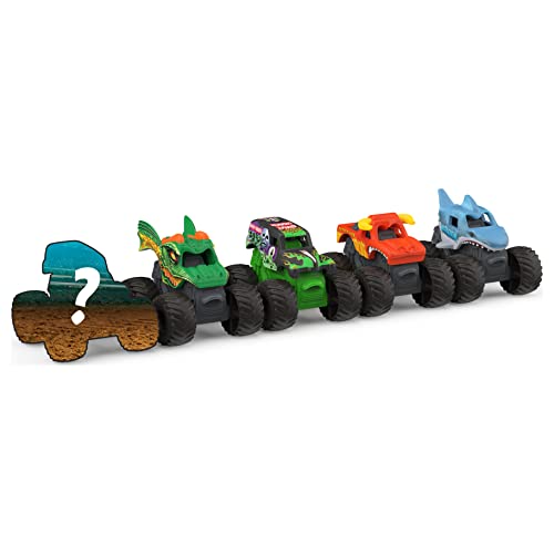 Monster Jam, Official Mini Collectible Monster Trucks 5-Pack with 1 Mystery Truck, 1:87 Scale