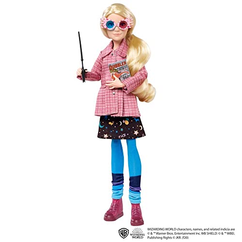 Harry Potter Luna Lovegood Collectible Doll (10-inch) Wearing Tweed Jacket, with Quibbler and Spectrespecs, Gift for 6 Year Olds and Up - GNR32