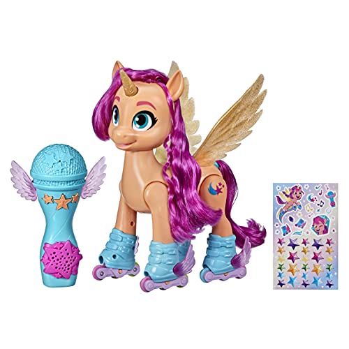 My Little Pony: A New Generation Movie Sing 'N Skate Sunny Starscout - Interactive 22.5-cm Remote Control Toy with 50 Reactions, Lights