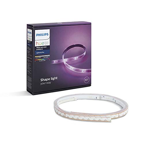 Philips Hue Lightstrip Plus v3 [2 m] White and Colour Ambiance Smart LED Kit (Works with Alexa, Google Assistant and Apple HomeKit)