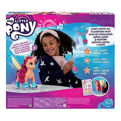 My Little Pony: A New Generation Movie Sing 'N Skate Sunny Starscout - Interactive 22.5-cm Remote Control Toy with 50 Reactions, Lights